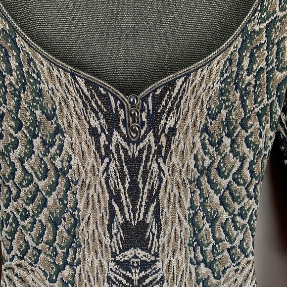 ZAC POSEN EMBROIDERED KNIT DRESS - Picture 4 of 4